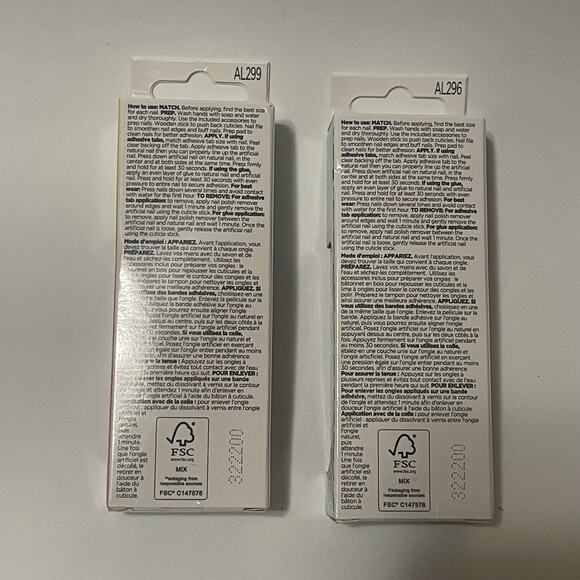 2 NEW IN BOX DVF Target Sally Hansen patterned fake nails almond shape 2 boxes - Picture 3 of 4